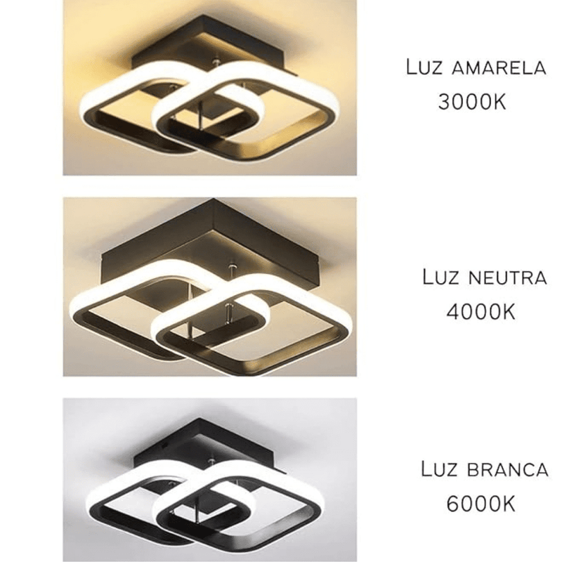 Luminária Led  Minimalista Quadrada